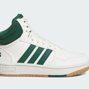 Adidas Classic White and Green High-Tops